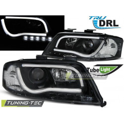 PŘEDNÍ SVĚTLA TUBE LIGHT DRL ČERNÁ pro AUDI A6 05.97-05.01