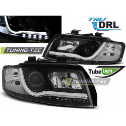 PŘEDNÍ SVĚTLA TUBE LIGHT DRL ČERNÁ pro AUDI A4 10.00-10.04