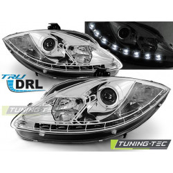 PŘEDNÍ SVĚTLA TRUE DRL CHROM pro SEAT LEON ALTEA 09-12