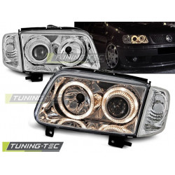 PŘEDNÍ SVĚTLA ANGEL EYES CHROM pro VW POLO 6N2 10.99-10.01