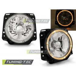 PŘEDNÍ SVĚTLA ANGEL EYES CHROM pro VW GOLF II 2 08.83-08.91