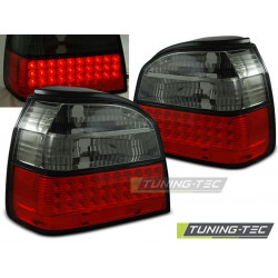 LED ZADNÍ SVĚTLA ČERVENÁ KOUŘOVÉ pro VW GOLF 3 09.91-08.97