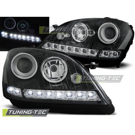Osvětlení PŘEDNÍ SVĚTLA DAYLIGHT ČERNÁ pro MERCEDES W164 ML M-KLASA 05-07 | race-shop.cz