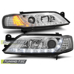 PŘEDNÍ SVĚTLA OPEL VECTRA B 11.96-12.98 DAYLIGHT CHROM LED BLINKRY