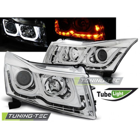 Osvětlení PŘEDNÍ SVĚTLA CHEVROLET CRUZE 09-12 TUBE LIGHT CHROM | race-shop.cz