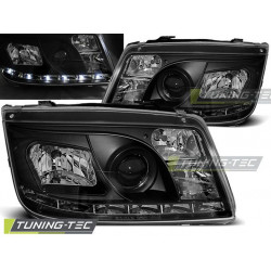 PŘEDNÍ SVĚTLA DAYLIGHT ČERNÁ pro VW BORA 09.98-05.05