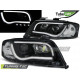 Osvětlení PŘEDNÍ SVĚTLA TUBE LIGHT ČERNÁ pro AUDI A6 05.97-05.01 | race-shop.cz