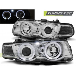 PŘEDNÍ SVĚTLA ANGEL EYES CHROM pro BMW E38 09.98-07.01
