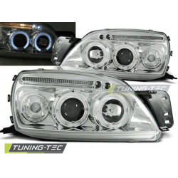 PŘEDNÍ SVĚTLA FORD FIESTA MK5 09.99-04.02 ANGEL EYES CHROM