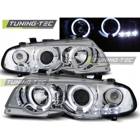 Osvětlení PŘEDNÍ SVĚTLA ANGEL EYES CHROM pro BMW E46 04.99-03.03 COUPE | race-shop.cz
