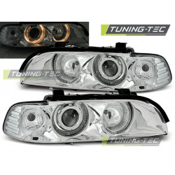 PŘEDNÍ SVĚTLA ANGEL EYES CHROM pro BMW E39 09.95-06.03