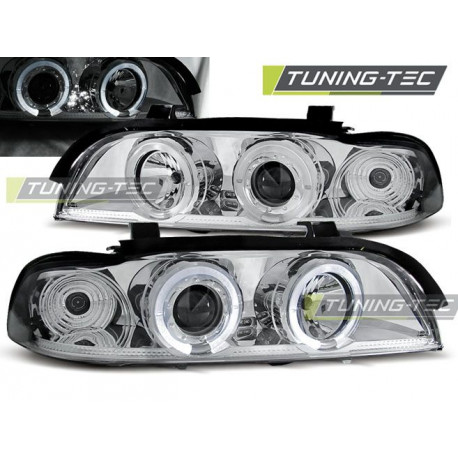 Osvětlení PŘEDNÍ SVĚTLA ANGEL EYES CHROM pro BMW E39 09.95-05.03 | race-shop.cz