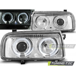 PŘEDNÍ SVĚTLA ANGEL EYES CHROM pro VW VENTO 01.92-08.98