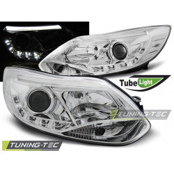 PŘEDNÍ SVĚTLA FORD FOCUS MK3 11- 10.14 TUBE LIGHTS CHROM