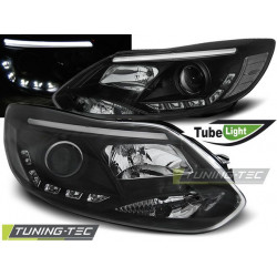 PŘEDNÍ SVĚTLA FORD FOCUS MK3 11- 10.14 TUBE LIGHTS ČERNÁ