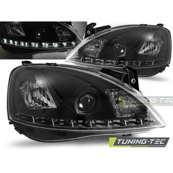 PŘEDNÍ SVĚTLA OPEL CORSA C 11.00-09.06 DAYLIGHT ČERNÁ