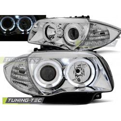 PŘEDNÍ SVĚTLA ANGEL EYES CHROM pro BMW 1 E87/E81/82/88 04-11