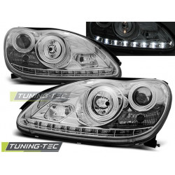 PŘEDNÍ SVĚTLA DAYLIGHT CHROM pro MERCEDES W220 S-KLASA 09.98-05.05