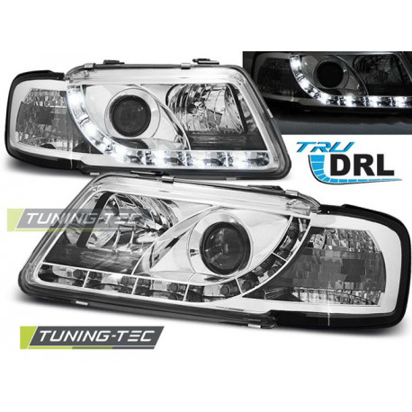 Osvětlení PŘEDNÍ SVĚTLA TRUE DRL CHROM pro AUDI A3 8L 08.96-08.00 | race-shop.cz