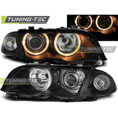Osvětlení PŘEDNÍ SVĚTLA ANGEL EYES ČERNÁ pro BMW E46 05.98-08.01 S/T | race-shop.cz