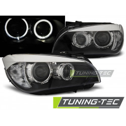 PŘEDNÍ SVĚTLA ANGEL EYES LED ČERNÁ pro BMW X1 E84 10.09-07.12
