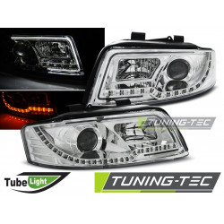 PŘEDNÍ SVĚTLA TUBE LIGHT CHROM pro AUDI A4 10.00-10.04