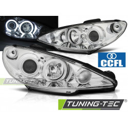 PŘEDNÍ SVĚTLA PEUGEOT 206 02- ANGEL EYES CHROM CCFL