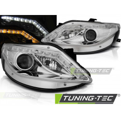 PŘEDNÍ SVĚTLA DAYLIGHT CHROM s LED SMĚROVKOU pro SEAT IBIZA 6J 06.08-12