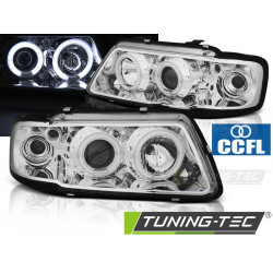 PŘEDNÍ SVĚTLA ANGEL EYES CCFL CHROM pro AUDI A3 8L 08.96-08.00