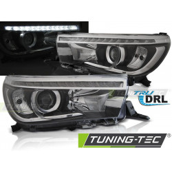 PŘEDNÍ SVĚTLA TOYOTA HILUX 16- LED PROJEKTOR TRUE DRL ČERNÁ