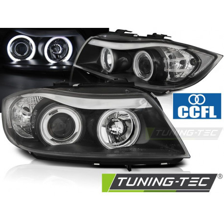 Osvětlení PŘEDNÍ SVĚTLA ANGEL EYES CCFL ČERNÁ pro BMW E90/E91 03.05-08.08 | race-shop.cz