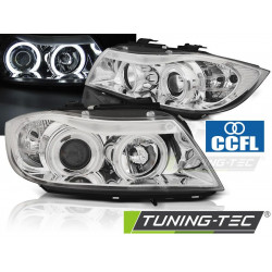PŘEDNÍ SVĚTLA ANGEL EYES CCFL CHROM pro BMW E90/E91 03.05-08.08