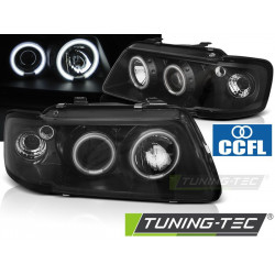 PŘEDNÍ SVĚTLA ANGEL EYES CCFL ČERNÁ pro AUDI A3 8L 08.96-08.00