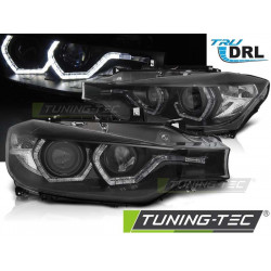 PŘEDNÍ SVĚTLA ANGEL EYES LED DRL ČERNÁ pro BMW F30/F31 10.11 - 05.15