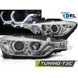 PŘEDNÍ SVĚTLA ANGEL EYES LED DRL CHROM pro BMW F30/F31 10.11 - 05.15