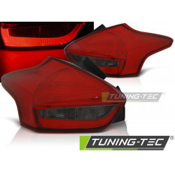 LED ZADNÍ SVĚTLA FORD FOCUS 3 15-18 HATCHBACK ČERVENÁ TMAVÁ LED