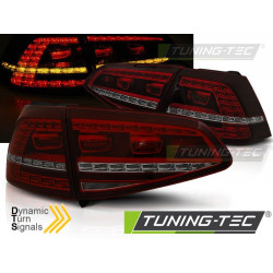 LED ZADNÍ SVĚTLA SPORT ČERVENÁ TMAVÁ SEQ pro VW GOLF 7 13-17