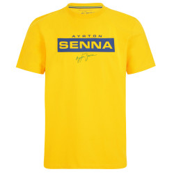 Pánské tričko AYRTON SENNA Logo (Žluté)