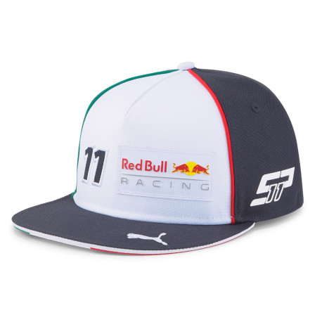 Čepice a kšiltovky Šiltovka Sergio Perez Red Bull Racing, plocha, bílá | race-shop.cz