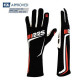 Rukavice FIA závodní rukavice RRS GRIP 2 (vnitřní šití), černá/červená | race-shop.cz