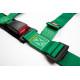 Bezpečnostní pásy a příslušenství 4-bodové bezpečnostní pásy RACES Classic, 2" (50 mm), zelená, schválení E8 | race-shop.cz
