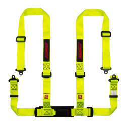 ECE 4 bodové sportovní bezpečnostní pásy RACES Classic 2" (50mm), neon