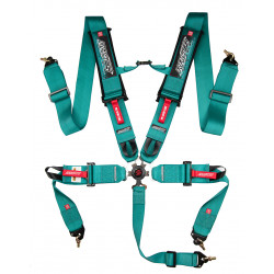 5 bodové sportovní bezpečnostní pásy RACES Motorsport 3" (76mm) (LIMITED EDITION), aqua zelená