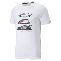 BMW Motorsport Graphic M tričko bílá