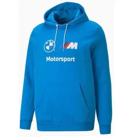 Mikiny a bundy Puma BMW Motorsport MMS Essentials mikina s kapucí, modrá | race-shop.cz