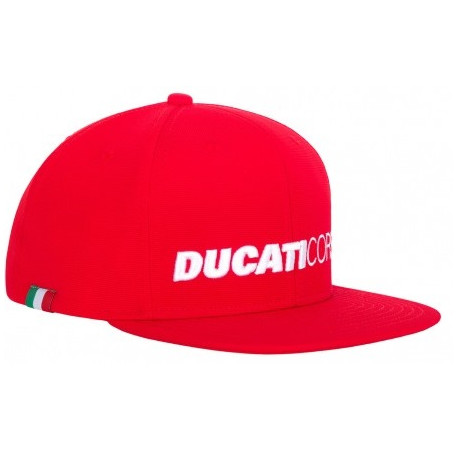 Čepice a kšiltovky Ducati Racing flat kšiltovka, červená | race-shop.cz