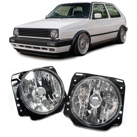 Osvětlení Přední světla tmavé chrom pro VW Golf 2 83-92 | race-shop.cz