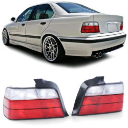 Zadné svetlá červeno-biele pro BMW 3 series E36 sedan 90-98