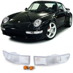 Přední Směrovky čiré bílé (pár) pro Porsche 911 993 93-97