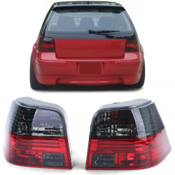 Čiré zadní světlo černá a červená pro VW Golf 4 sedan 97-03